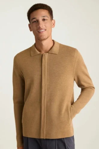 Bomber de punto para hombre de Bonobos | Estilo chaqueta bomber de punto de merino
