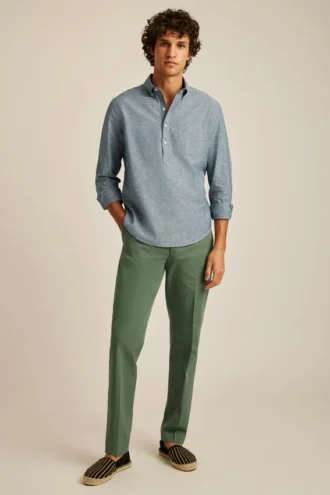 Camisa de lino fácil de poner