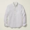 Camisa de lino sin botones para hombre para el día a día