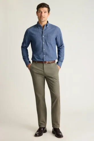 Camisa elástica para el día a día: Camisa de algodón con botones de Bonobos