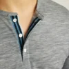 Camisa Henley de lana merino suave y transpirable