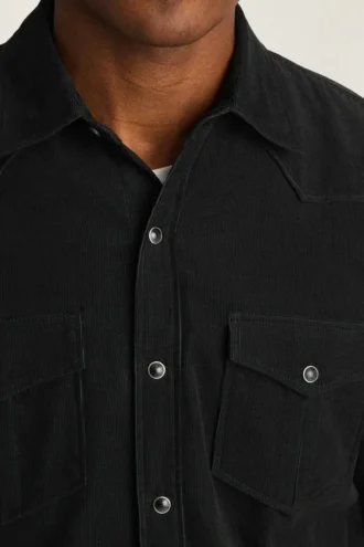 Camisa western de pana para hombre de Bonobos | Estilo resistente de canalé fino