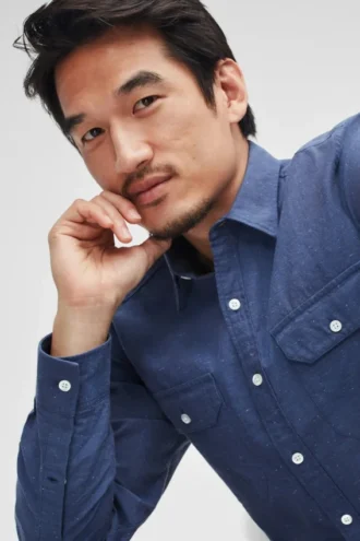 Camisas con doble bolsillo texturizado