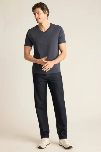 Camisas de cuello redondo y en V para hombre | Camiseta de algodón ultrasuave para el día a día