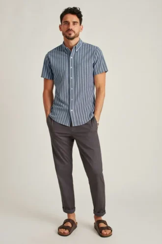 Camisas de manga corta de punto Oxford