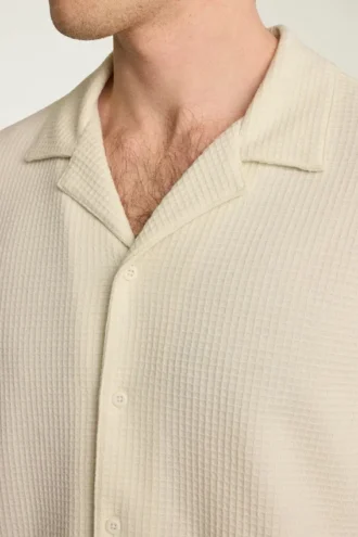 Camisas de punto waffle para hombre | Capas suaves y elegantes