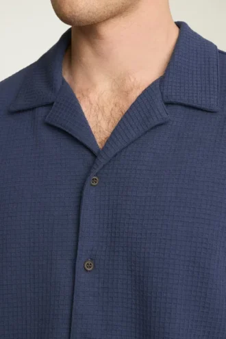 Camisas de punto waffle para hombre | Capas suaves y elegantes