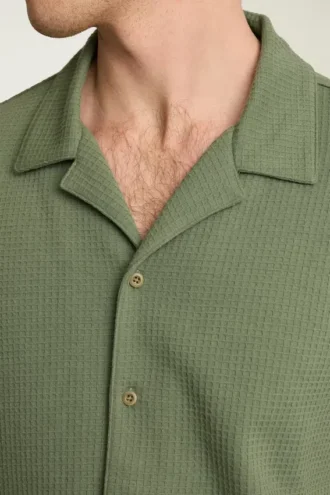 Camisas de punto waffle para hombre | Capas suaves y elegantes