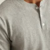 Camisas Henley de algodón y cáñamo de manga corta con tres botones