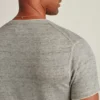 Camisas Henley de lino de manga corta