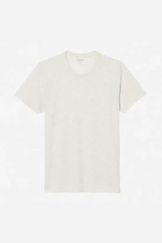 Camiseta de cuello redondo de hilo hilado | Tallas grandes