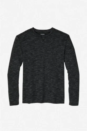 Camiseta de cuello redondo de tejido waffle