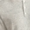 Camiseta Henley de lino de manga corta