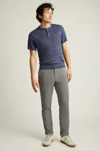 Camiseta Henley de lino italiano