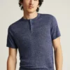 Camiseta Henley de lino italiano