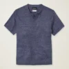 Camiseta Henley de lino italiano