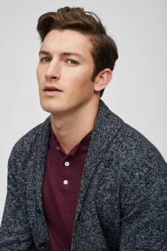 Cardigan chal de algodón y cachemira