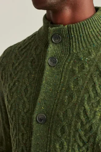 Cardigan de punto trenzado