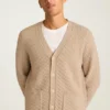 Cardigan de punto trenzado para hombre de Bonobos | Mezcla de merino, estilo tradicional