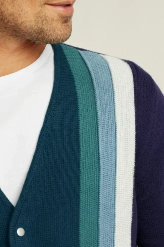 Cardigan retro de algodón y cachemira