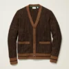Cardigan retro de merino extrafino