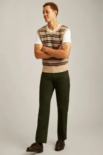 Chaleco de lana merino con diseño Fair Isle