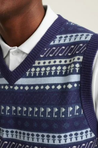 Chaleco de suéter de cachemira para Golf