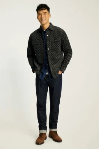 Chaqueta acolchada de pana para hombre | Ropa de abrigo de pana acolchada