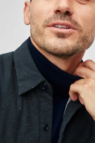 Chaqueta de camisa acolchada