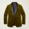 Chaqueta de esmoquin de terciopelo elástico italiano