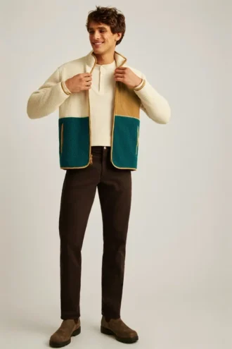 Chaqueta de forro polar de pelo largo