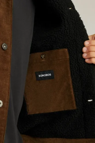 Chaqueta de pana con forro de sherpa