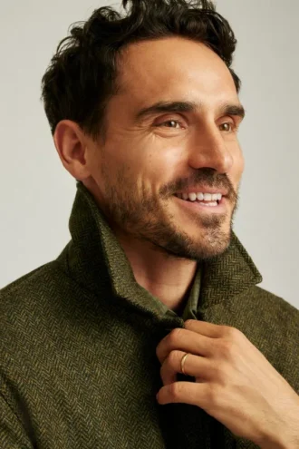 Chaqueta de trabajo de tweed británico