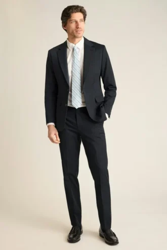 Chaqueta de traje de algodón elástico italiano
