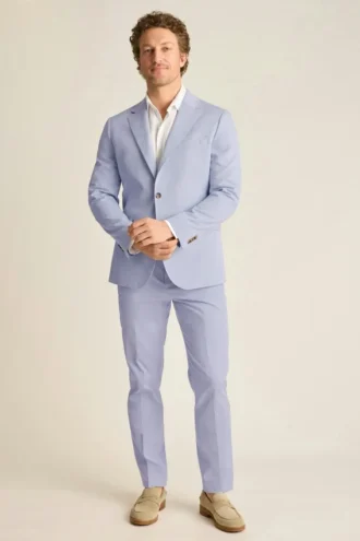 Chaqueta de traje de algodón elástico italiano