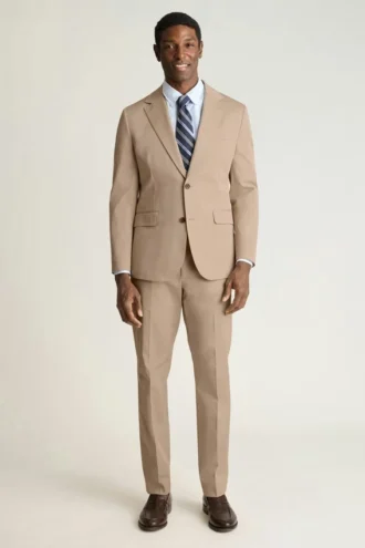 Chaqueta de traje de algodón elástico italiano