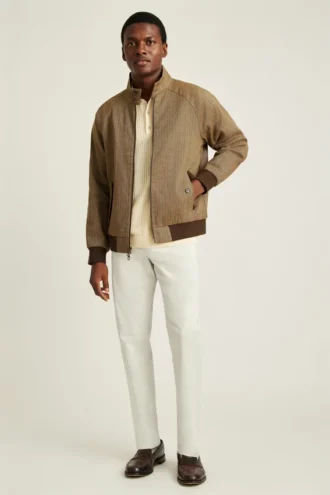 Chaqueta Harrington de lino de Bonobos: duradera, elegante y con estilo