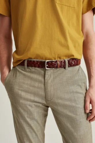 Cinturón de cuero trenzado