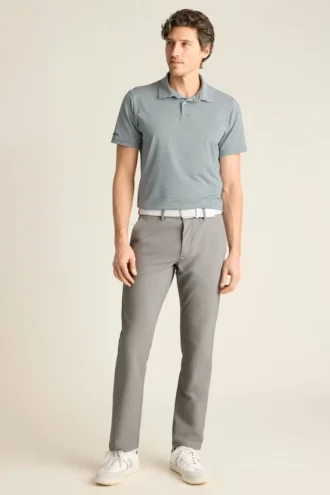 El polo de golf Performance: liso y a rayas