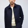 Italian Wool Car Coat para hombre