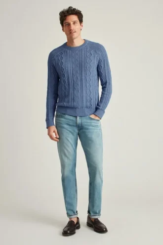 Jersey de algodón con trenzado