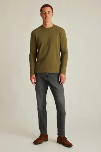 Jersey de cuello redondo con tejido de gofre