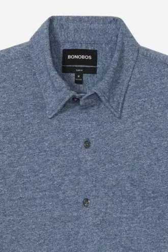 Jersey jaspeado con botones, tallas grandes