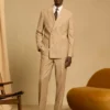 Jetsetter Blazer italiano de franela de doble botonadura Jetsetter Blazer italiano de franela de doble botonadura