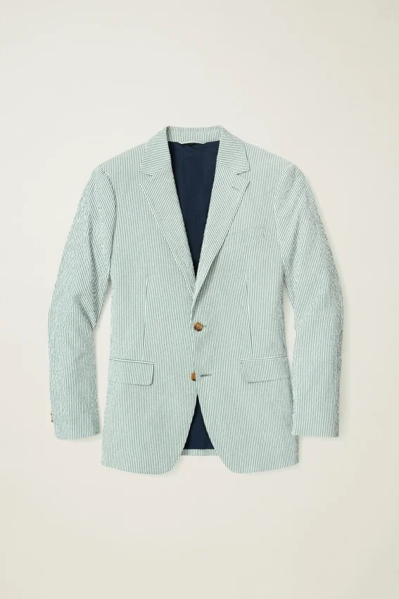 Jetsetter Blazer italiano de seersucker Jetsetter Blazer italiano de seersucker