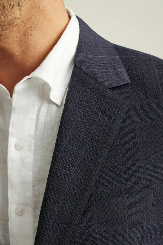 Jetsetter Blazer italiano de seersucker Jetsetter Blazer italiano de seersucker