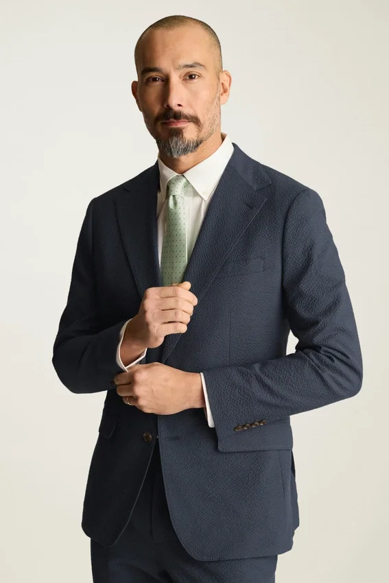 Jetsetter Blazer italiano de seersucker Jetsetter Blazer italiano de seersucker