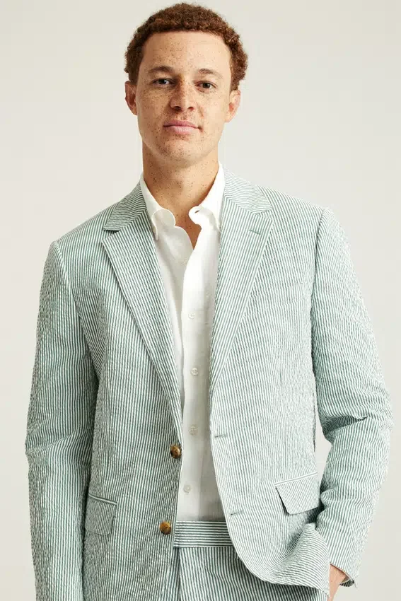 Jetsetter Blazer italiano de seersucker Jetsetter Blazer italiano de seersucker