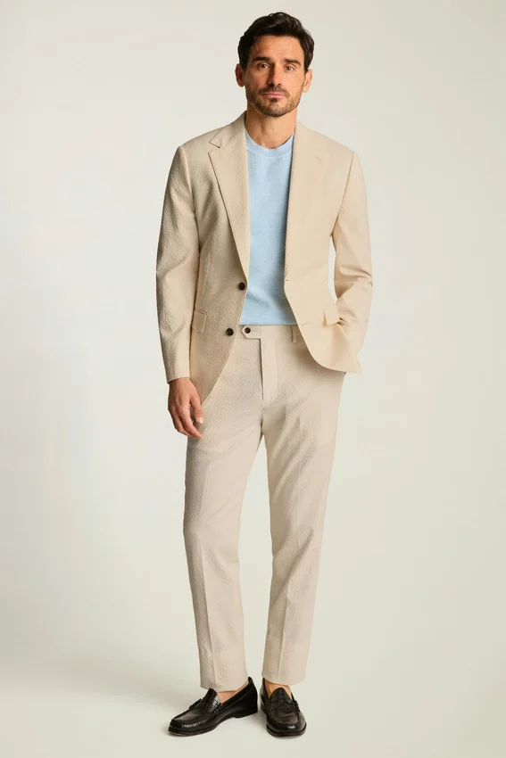 Jetsetter Blazer italiano de seersucker Jetsetter Blazer italiano de seersucker