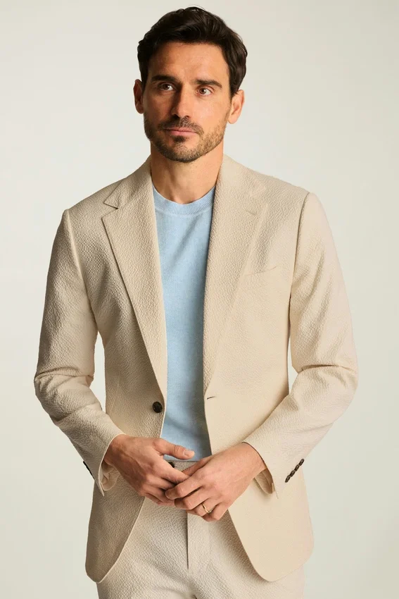 Jetsetter Blazer italiano de seersucker Jetsetter Blazer italiano de seersucker